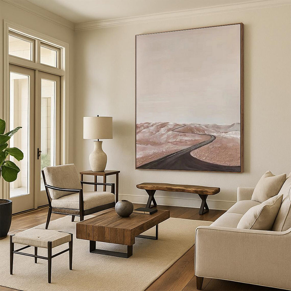 Large-Scale Abstract Canvas for Dining Room Wall Decor LargeART0665