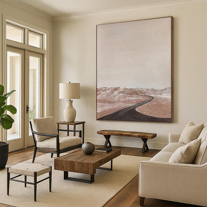 Large-Scale Abstract Canvas for Dining Room Wall Decor LargeART0665