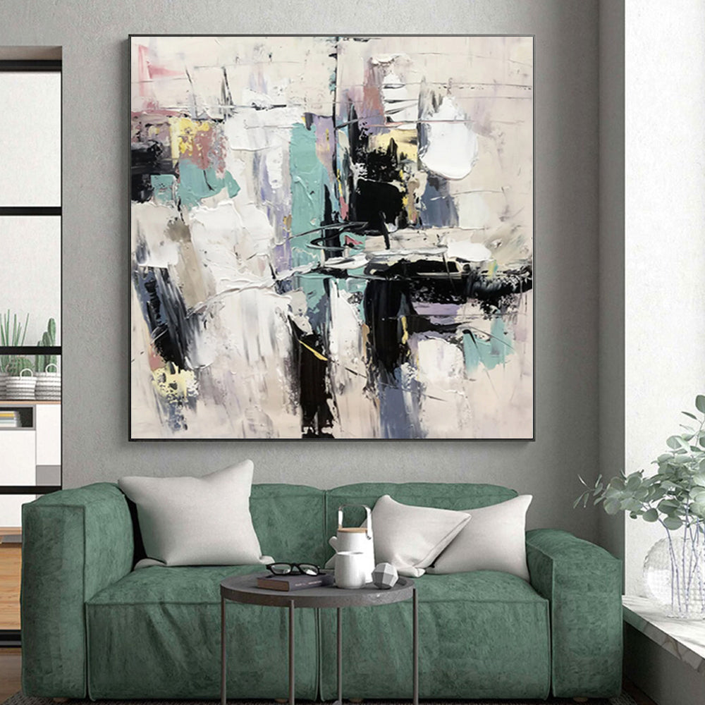 Grand Made-to-Order Abstract Wall Art for Reading Nook Window Benches