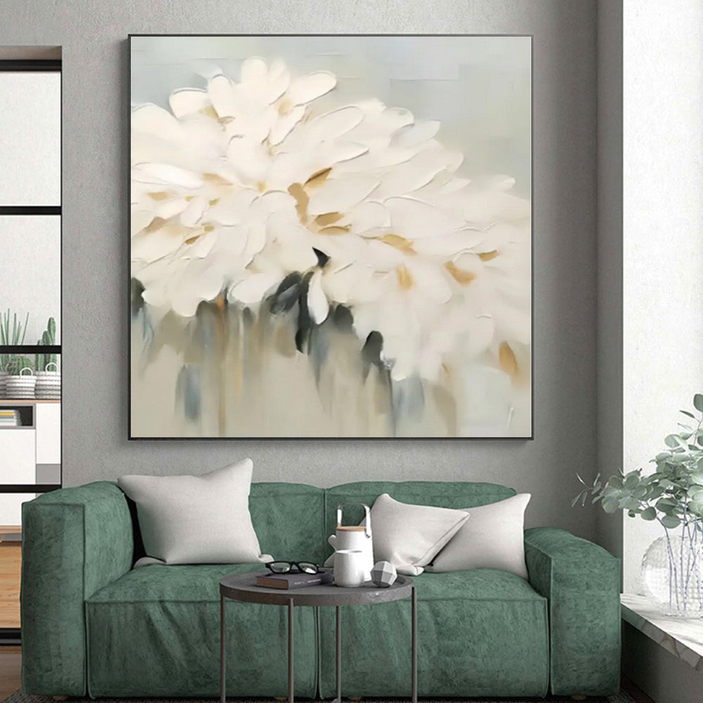 Bespoke Geometric Hand-Painted Abstract Art for Living Room Focal Wall
