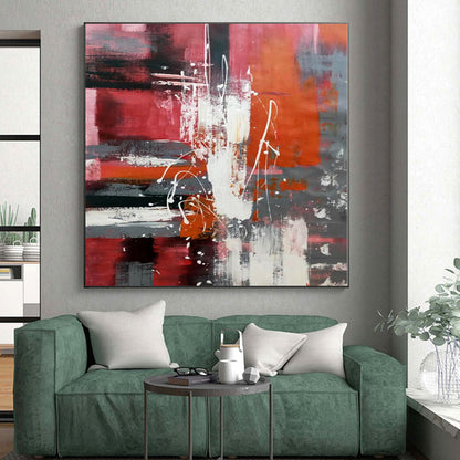 Grand Hand-Painted Abstract Painting for Hallway Storage and Display Nooks