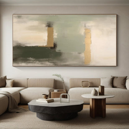 Monumental Custom Hand-Painted Abstract Art for Guest Room Hospitality Wall