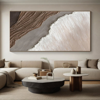 Extra-Huge Contemporary Abstract Canvas for Modern Home Office Conference Area