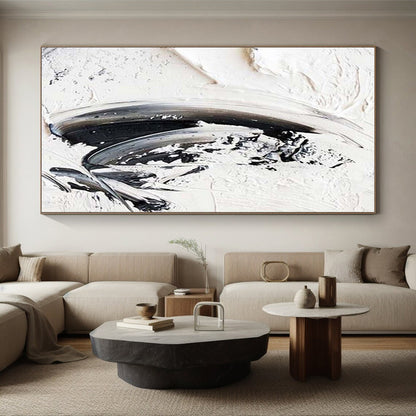 Monumental Abstract Painting for Kitchen Breakfast Nook Feature Wall