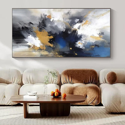 Vintage Travel Hand-Painted Abstract Canvas for Adventurous Bedrooms
