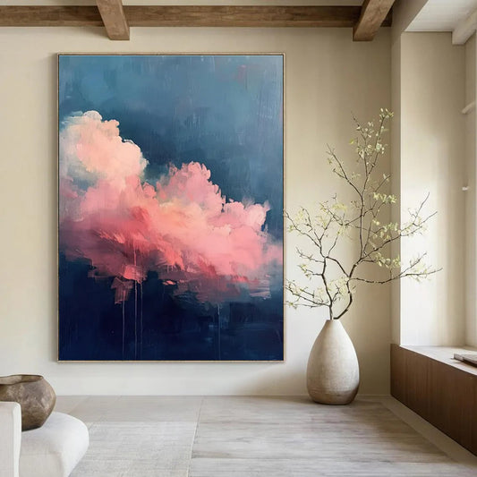 Oversized Custom Hand-Painted Abstract Art for Office & Hotel Outdoor Gardens