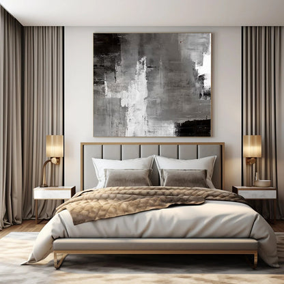 Huge Hand-Painted Contemporary Abstract Painting for Living Room Above Sofa Headers