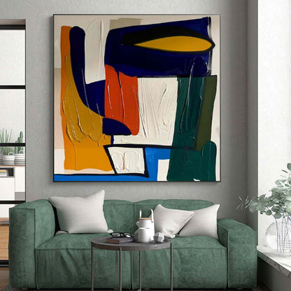 Gigantic Custom Hand-Painted Abstract Painting for Mudroom Pet Feeding Wall LargeART0627
