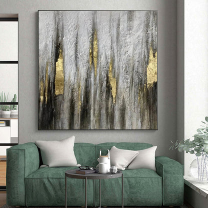 Giant Hand-Painted Abstract Canvas for Nursery Crib Canopy Areas