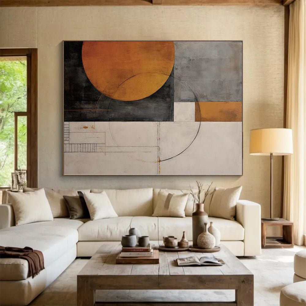 Oversized Custom Abstract Painting for Home Office Statement Walls