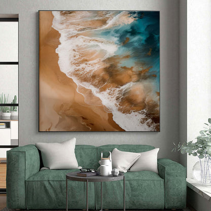 Extra-Huge Contemporary Abstract Painting for Home Library Study Nook Inspiration