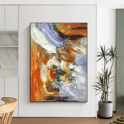 Super-Sized Tailored Hand-Painted Abstract Art for Reading Nook Window Seat Wall LargeART0619