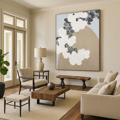 Vast Contemporary Abstract Art for Contemporary Home Wine Cellar Tasting Counter Wall