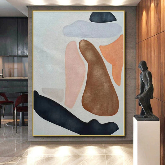 Grand Made-to-Order Abstract Art for Home Indoor Pool and Hot Tub Surrounding Walls