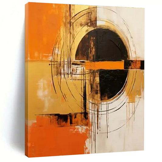 Large-Scale Modern Abstract Painting for Fitness Studio Motivational Walls