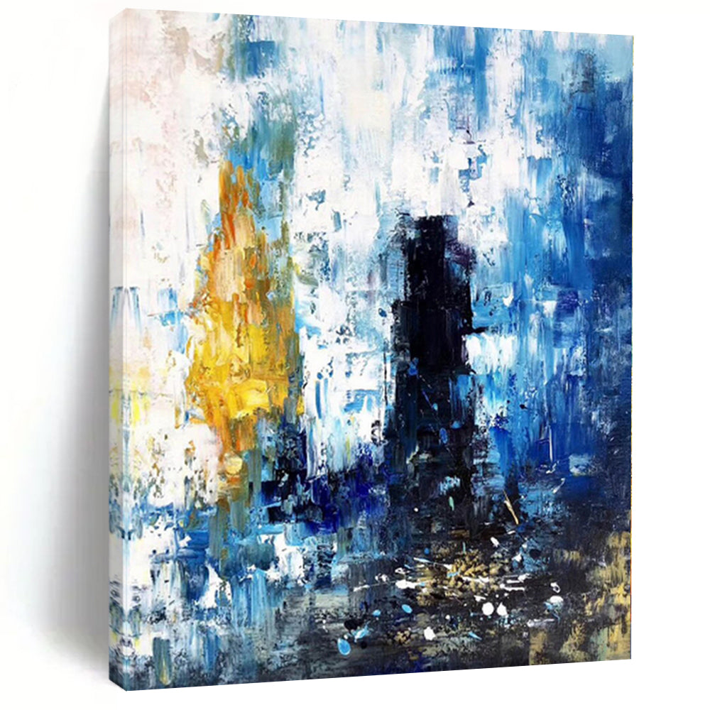 Mammoth Hand-Painted Abstract Canvas for Nursery Feature Wall