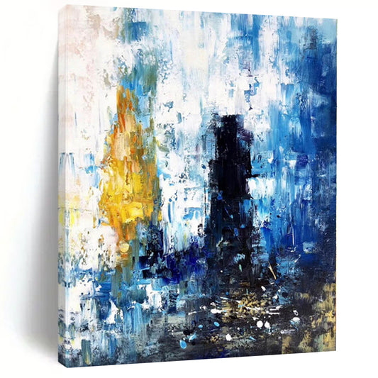 Mammoth Hand-Painted Abstract Canvas for Nursery Feature Wall