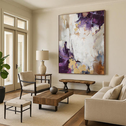 Grand Made-to-Order Abstract Wall Art for Reading Nook Alcoves