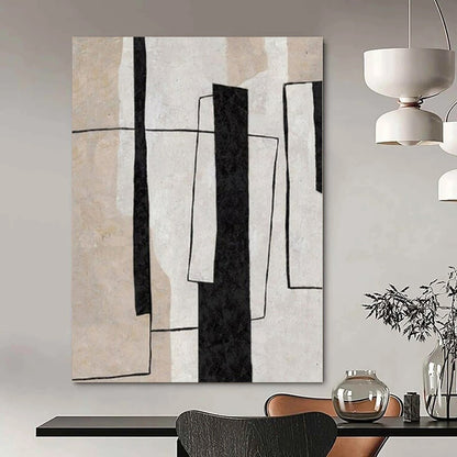 Extra-Vast Hand-Painted Modern Abstract Artwork for Living Room Behind Sideboards