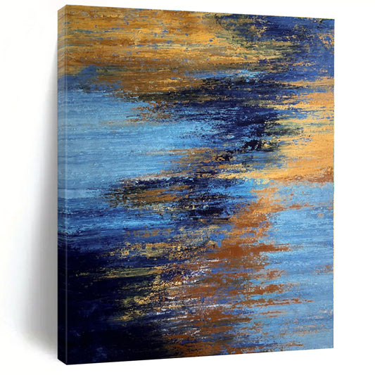 Large Hand-Painted Contemporary Abstract Wall Art for Bedroom Bunk Bed Areas