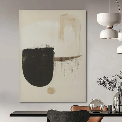 Huge Hand-Painted Contemporary Abstract Canvas for High-End Residential Foyer Entrances