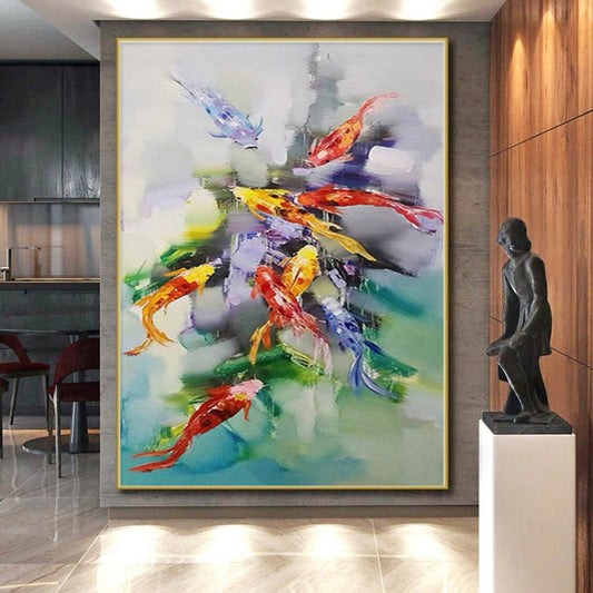 Extra-Large Custom Abstract Wall Art for Laundry Room Utility Sink Wall