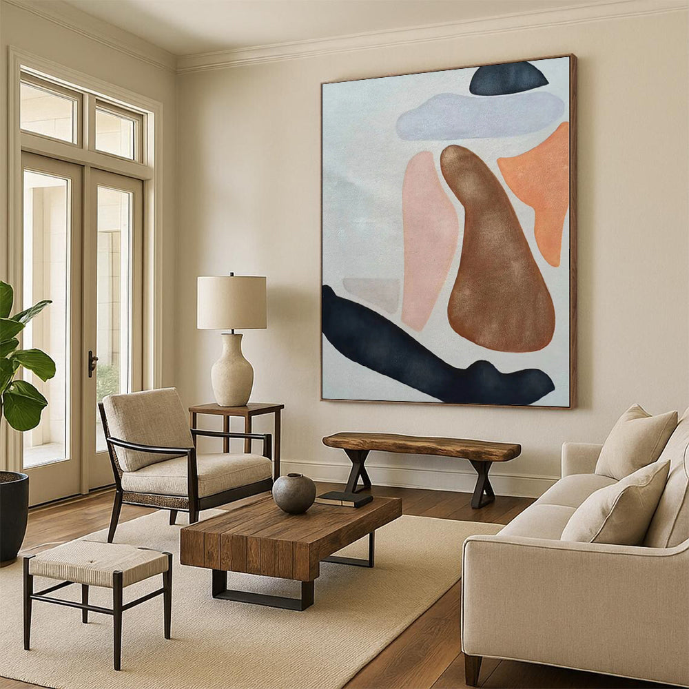 Grand Made-to-Order Abstract Art for Home Indoor Pool and Hot Tub Surrounding Walls