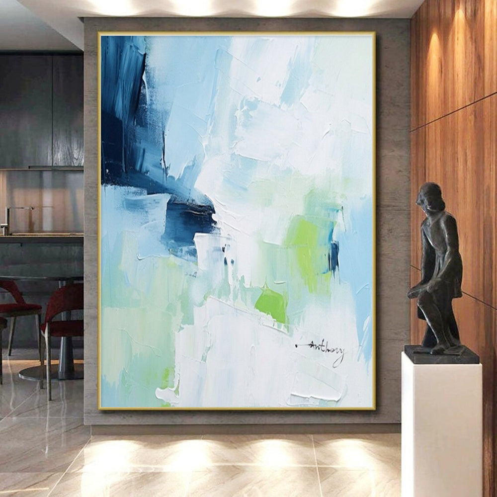 Huge Modern Abstract Painting for Reading Nook Cozy and Contemporary Vibe
