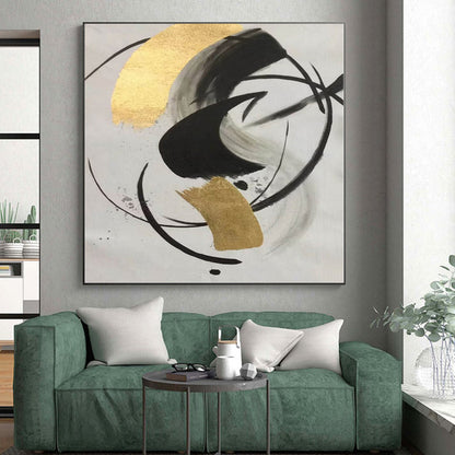 Immense Made-to-Order Abstract Painting for Home Music Practice Room Feature Walls
