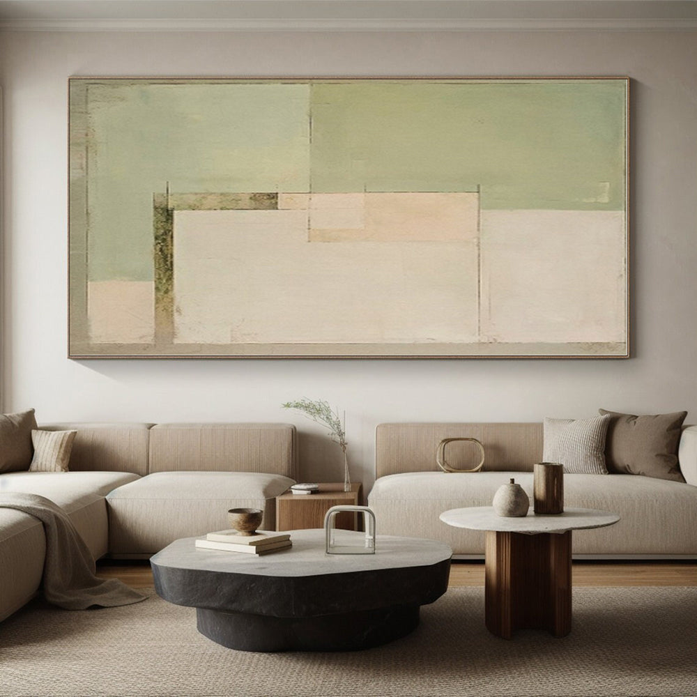Colossal Handcrafted Abstract Canvas for Kids’ Playroom Slide Wall