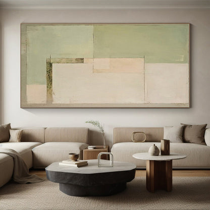 Colossal Handcrafted Abstract Canvas for Kids’ Playroom Slide Wall