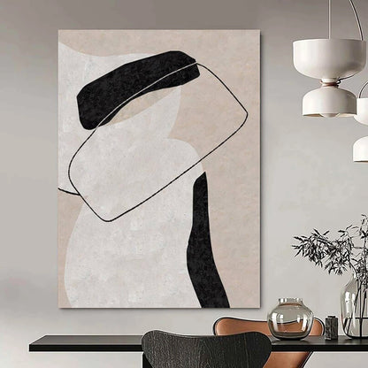 Large Hand-Painted Contemporary Abstract Wall Art for Living Room Coffee Table Vignettes