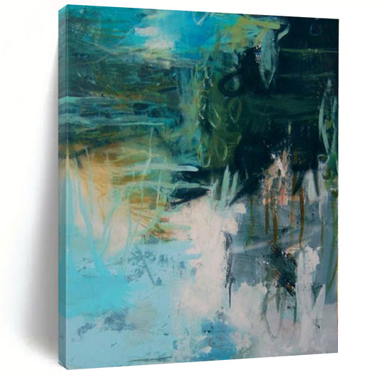 Monumental Abstract Painting for Loft Mezzanine Spaces - Commissioned Oil on Canvas