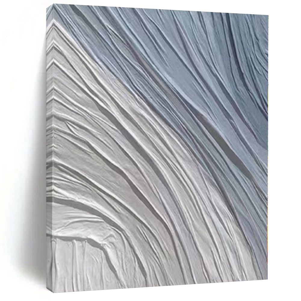 Oversized Custom Abstract Art for Mudroom Entry Feature Wall