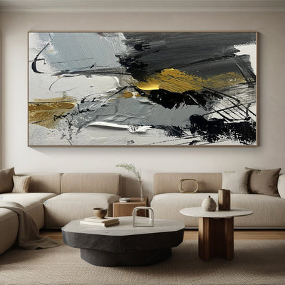 Made-to-Order Large Hand-Painted Abstract Painting for Hallway Passage Wall
