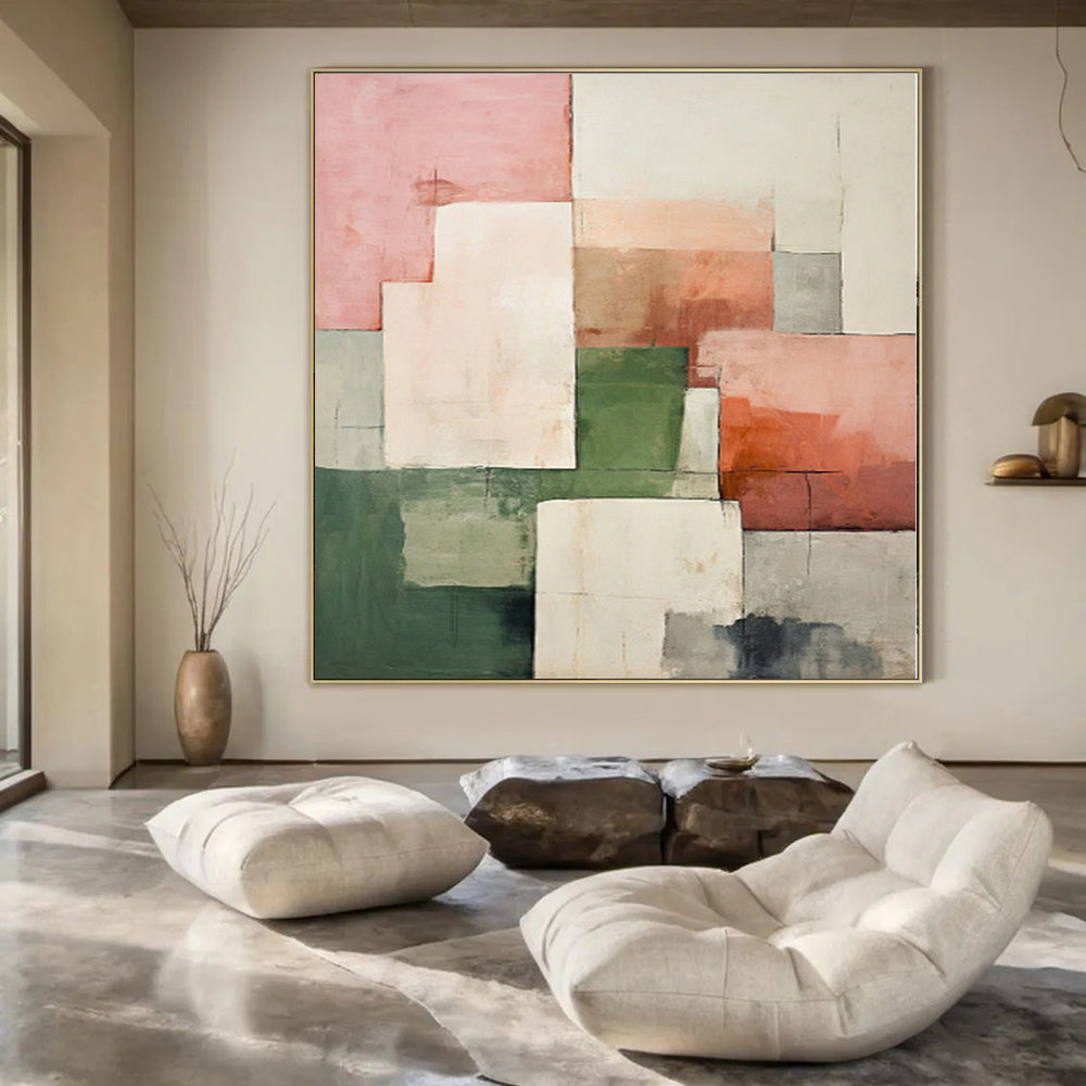 Immense Abstract Canvas for Fireplace Mantels - Made to Order Resin on Canvas