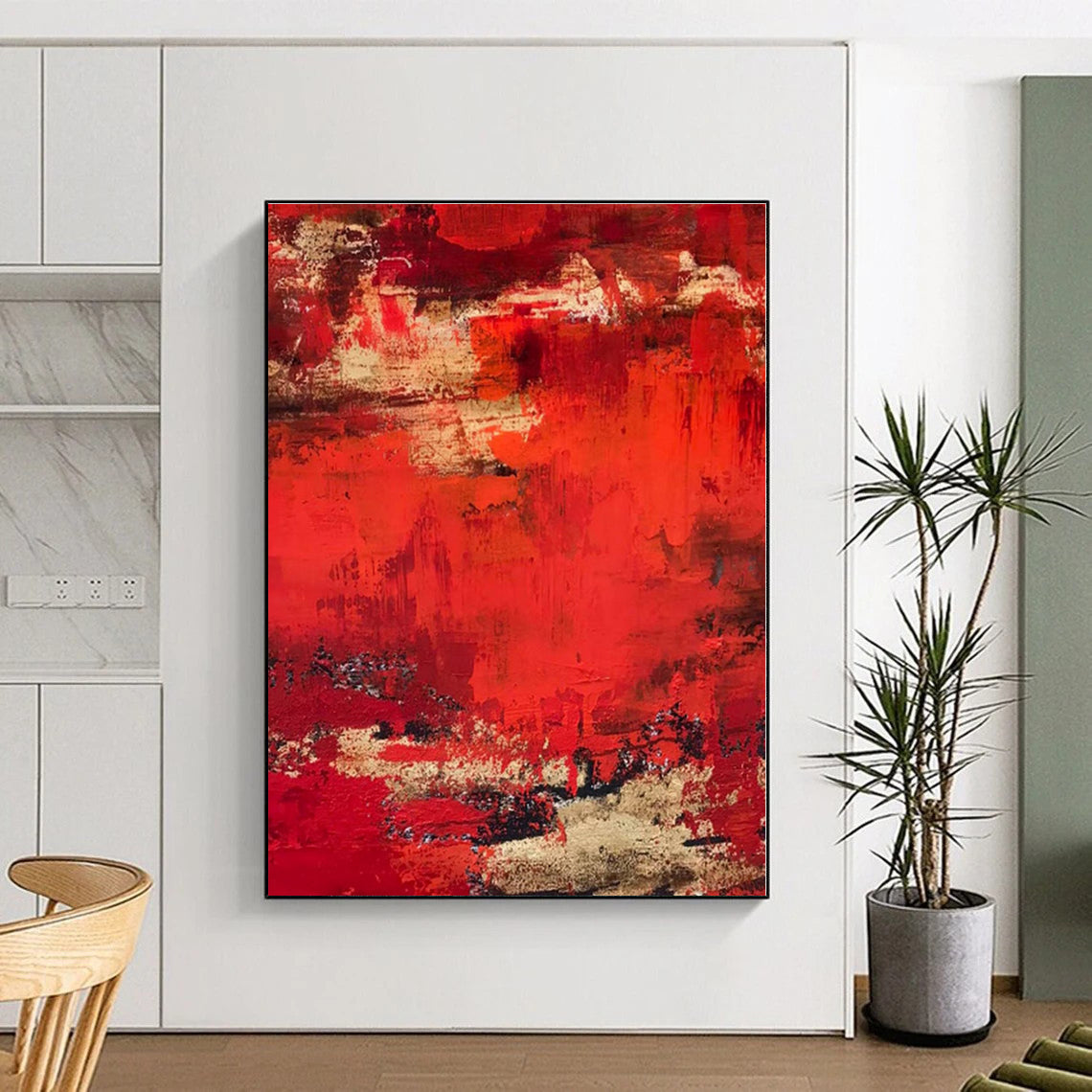 Mammoth Custom Abstract Art for Guest Room Fireplace Mantel Wall