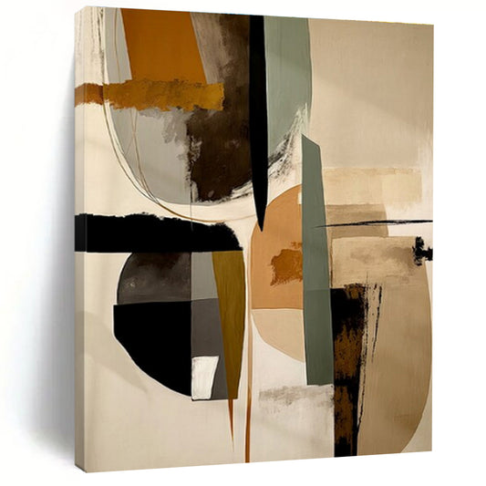 Oversized Modern Abstract Wall Art for Contemporary Family Room Entertainment Area