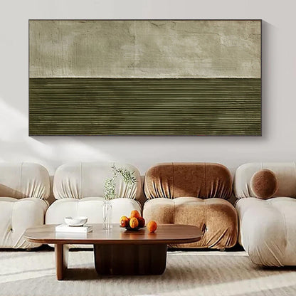 Large Abstract Canvas for Home Theater Recliner Areas - Commissioned Oil on Canvas