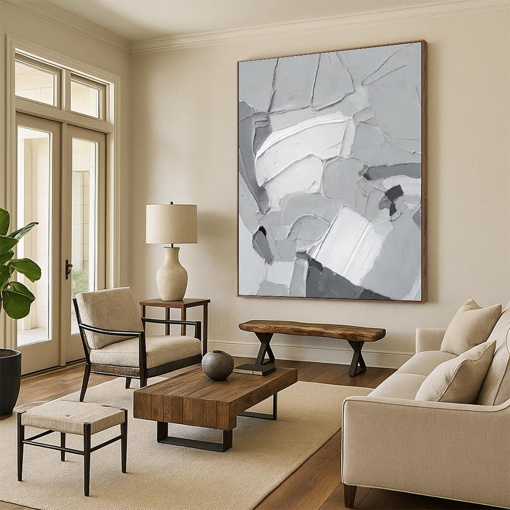 Oversized Handcrafted Abstract Art for Home Gym Mirror Wall