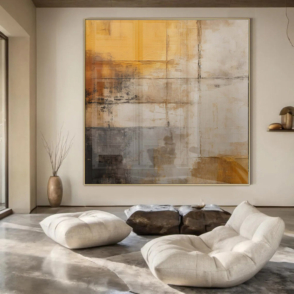 Super-Sized Hand-Painted Modern Abstract Wall Decor for Family Home Music Rooms