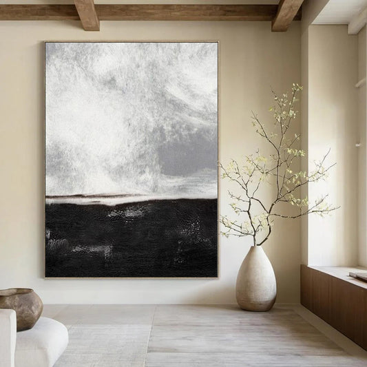 Dreamy Hand-Painted Abstract Wall Decor for Living Room Picture Windows
