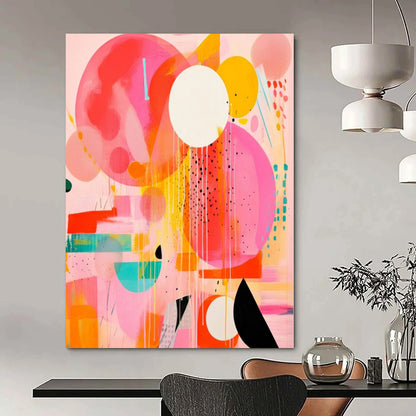 Super-Sized Hand-Painted Modern Abstract Wall Decor for Dining Room Behind Dining Buffets