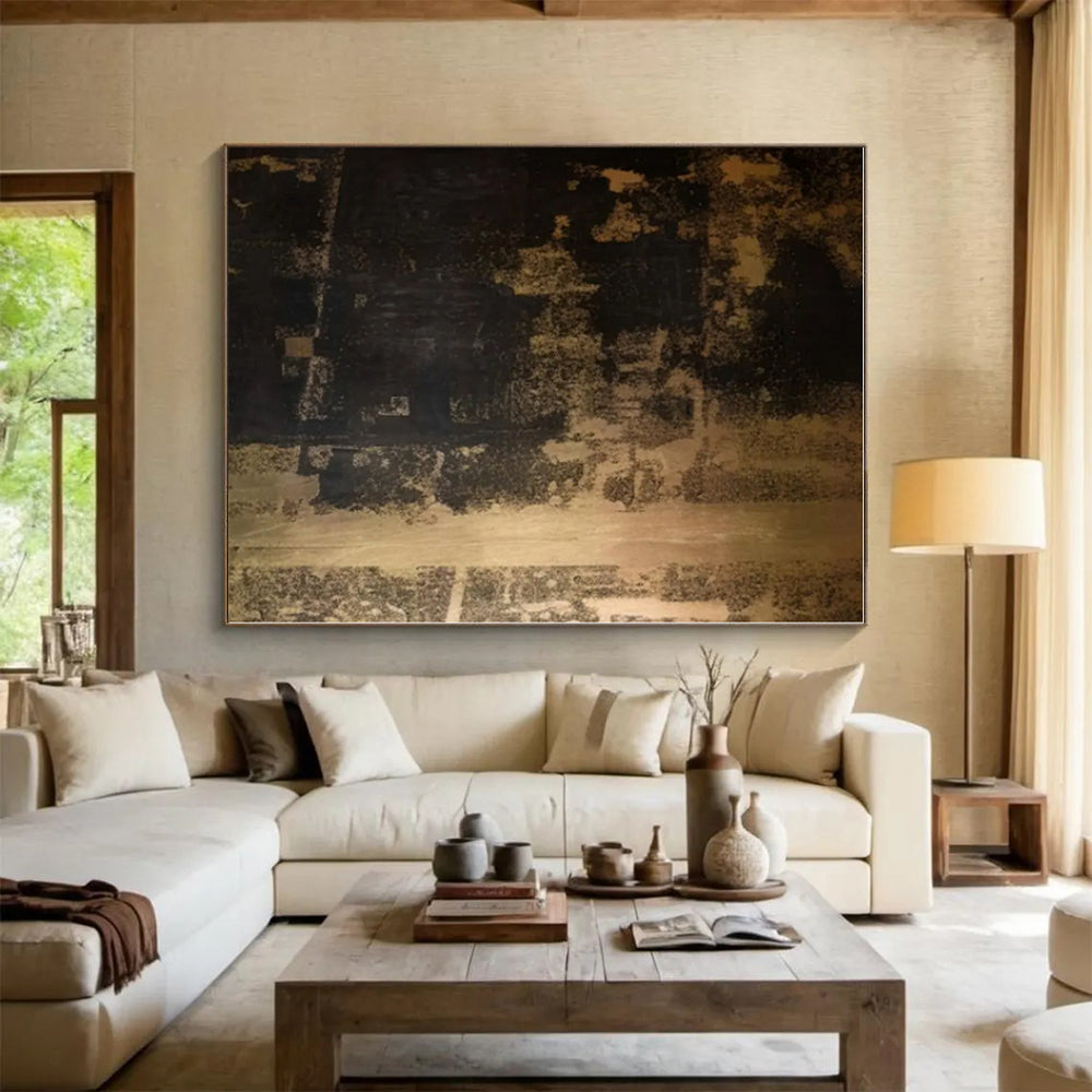 Super-Sized Tailored Hand-Painted Abstract Art for Reading Nook Cozy Wall