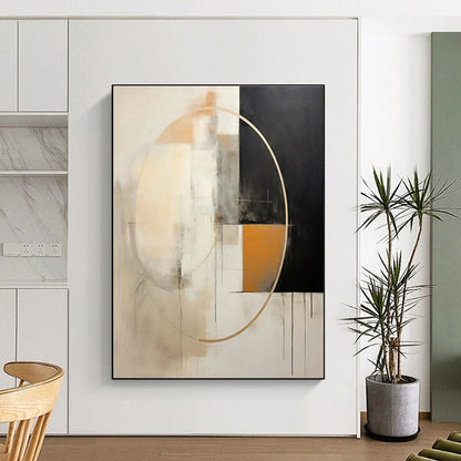 Vast Modern Abstract Painting for Sunroom Natural Light Harmony