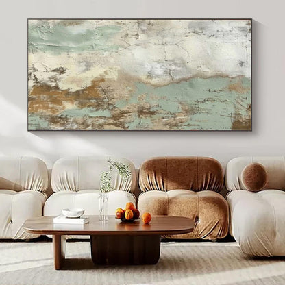 Inspirational Hand-Painted Abstract Canvas for Office Feature Walls
