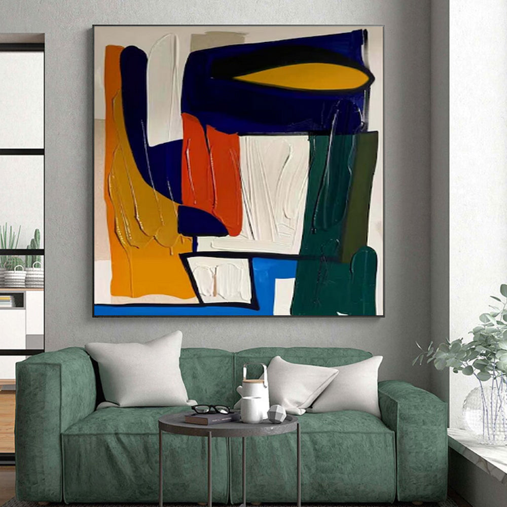 Staggering Custom Hand-Painted Abstract Painting for Home Bar Back Bar Wall LargeART0620