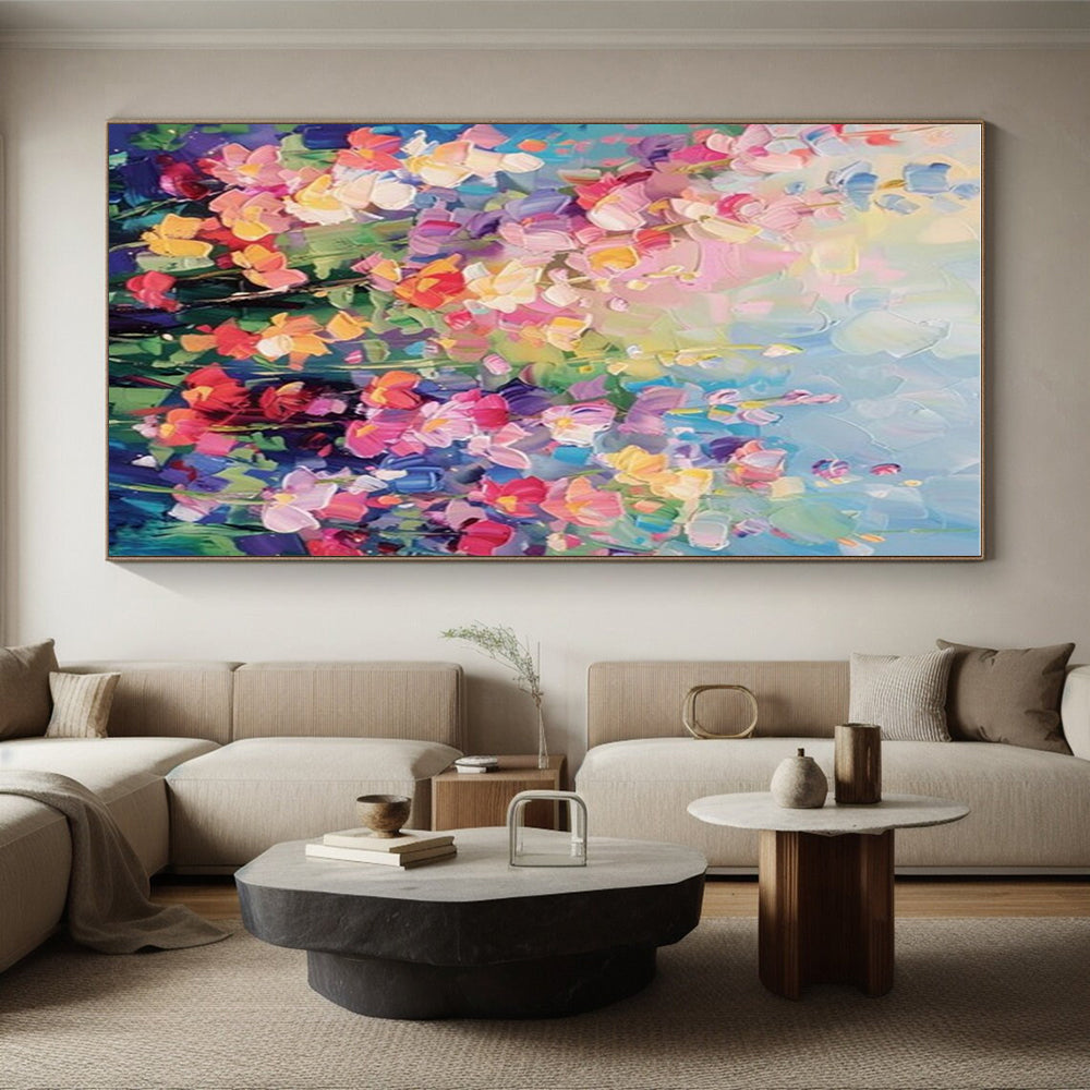 Giant Abstract Painting for Master Bedroom Bedhead Wall