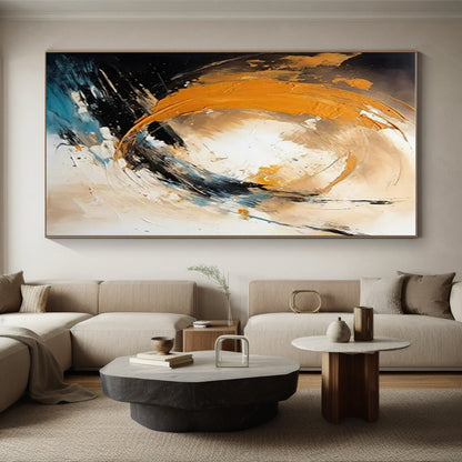 Oversized Contemporary Abstract Canvas for Reading Nook Relaxing Retreat