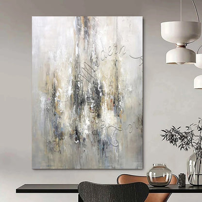 Hand-Painted Extra-Large Contemporary Abstract Painting for Luxury Hotel Ballrooms